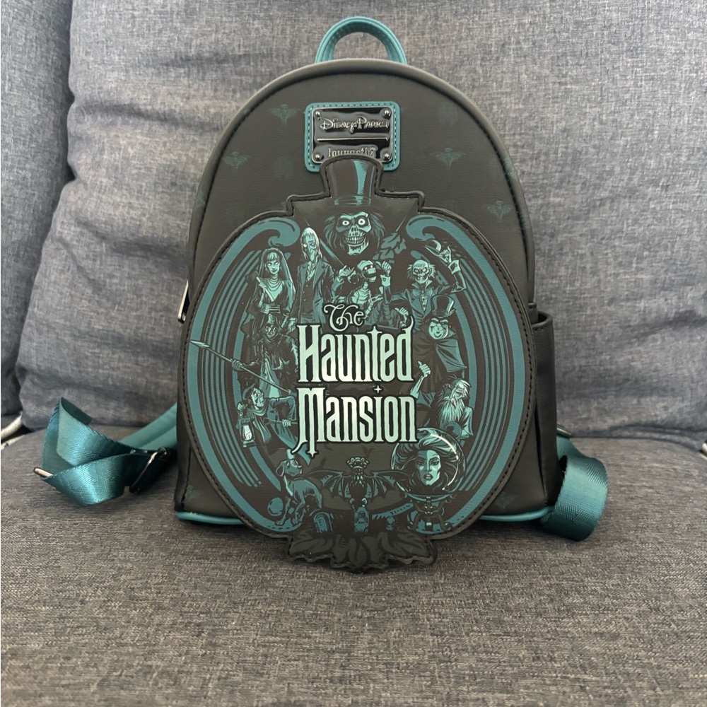 Loungefly Haunted Mansion Backpack - Black and Teal